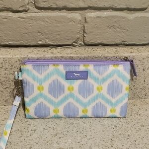 Scout Chevron Blue and Yellow Wristlet